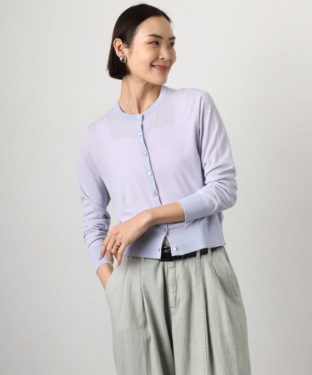 FMSGD24230 MICHEL KLEIN(ミッシェルクラン) [アンサンブル対応]シアーカーディガン アイボリー