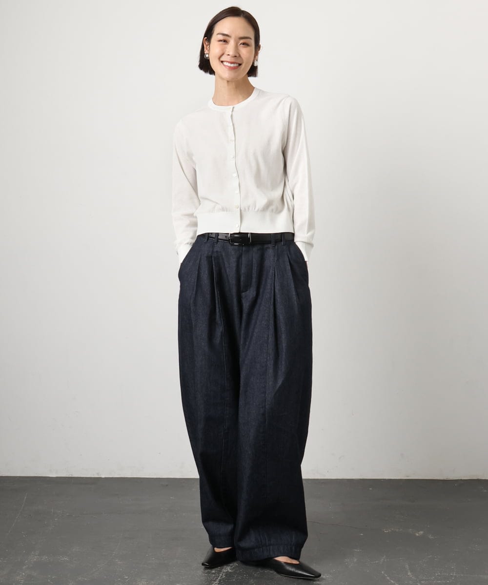 FMSGD24230 MICHEL KLEIN(ミッシェルクラン) [アンサンブル対応]シアーカーディガン アイボリー