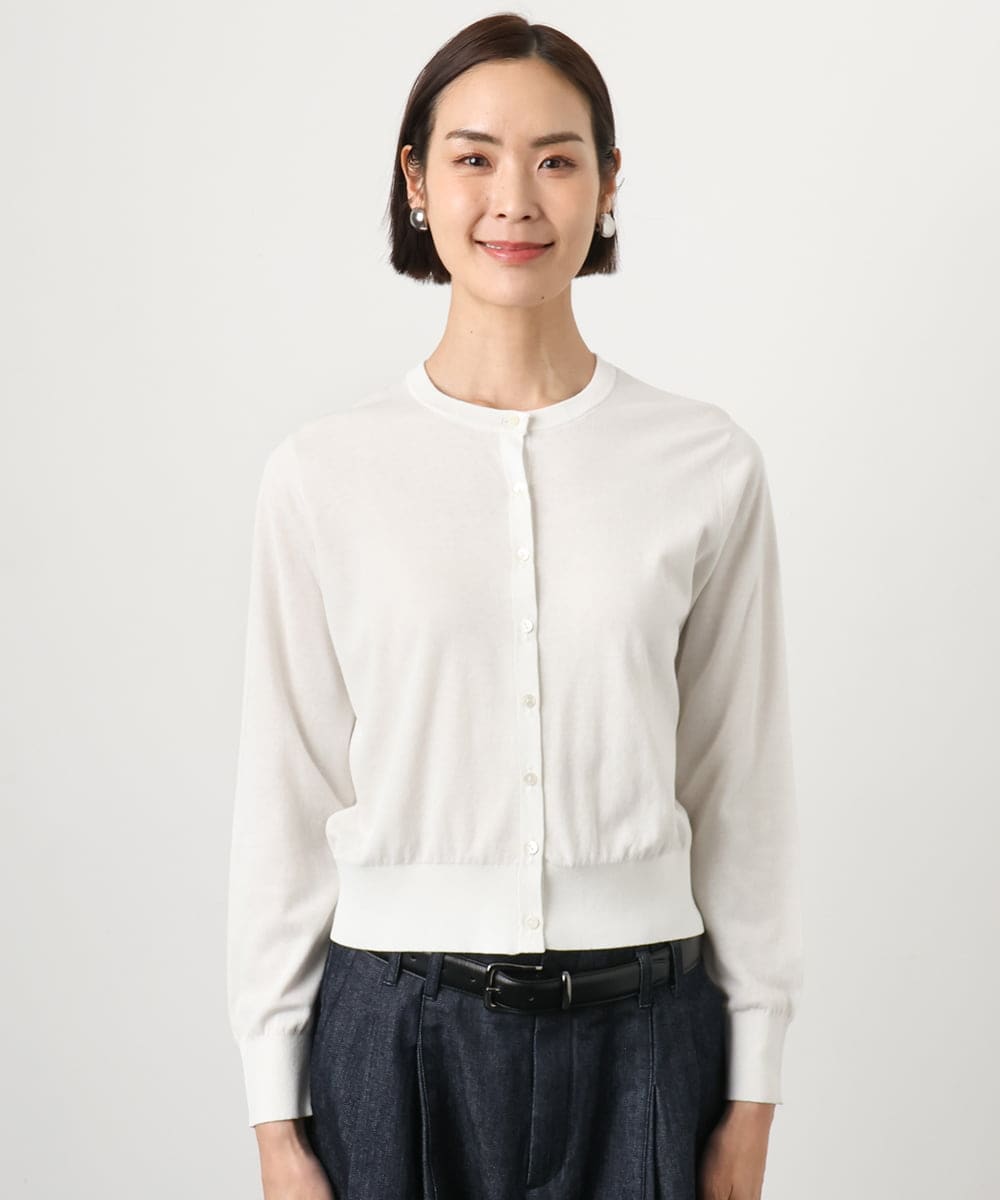 FMSGD24230 MICHEL KLEIN(ミッシェルクラン) [アンサンブル対応]シアーカーディガン アイボリー