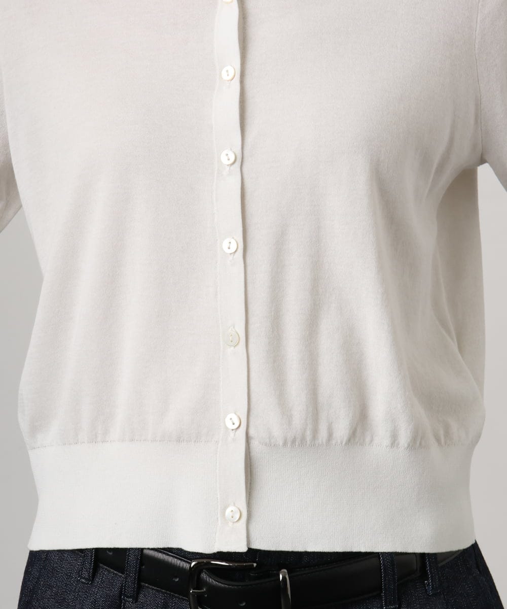 FMSGD24230 MICHEL KLEIN(ミッシェルクラン) [アンサンブル対応]シアーカーディガン アイボリー