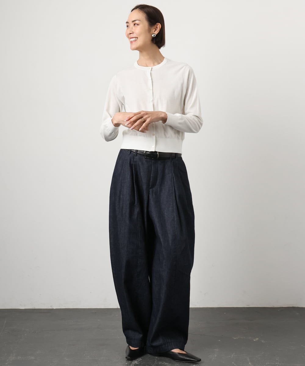 FMSGD24230 MICHEL KLEIN(ミッシェルクラン) [アンサンブル対応]シアーカーディガン アイボリー