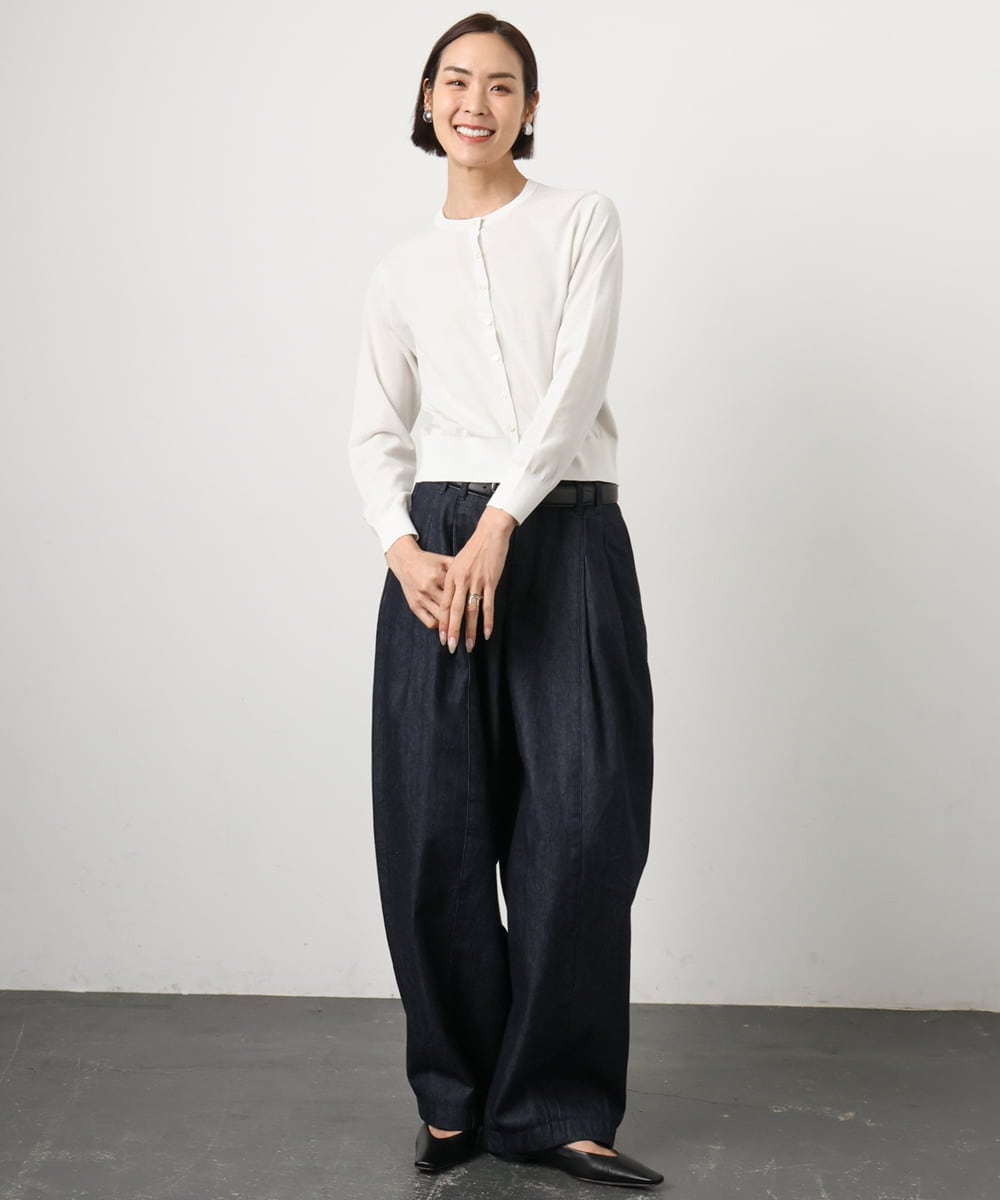 FMSGD24230 MICHEL KLEIN(ミッシェルクラン) [アンサンブル対応]シアーカーディガン アイボリー