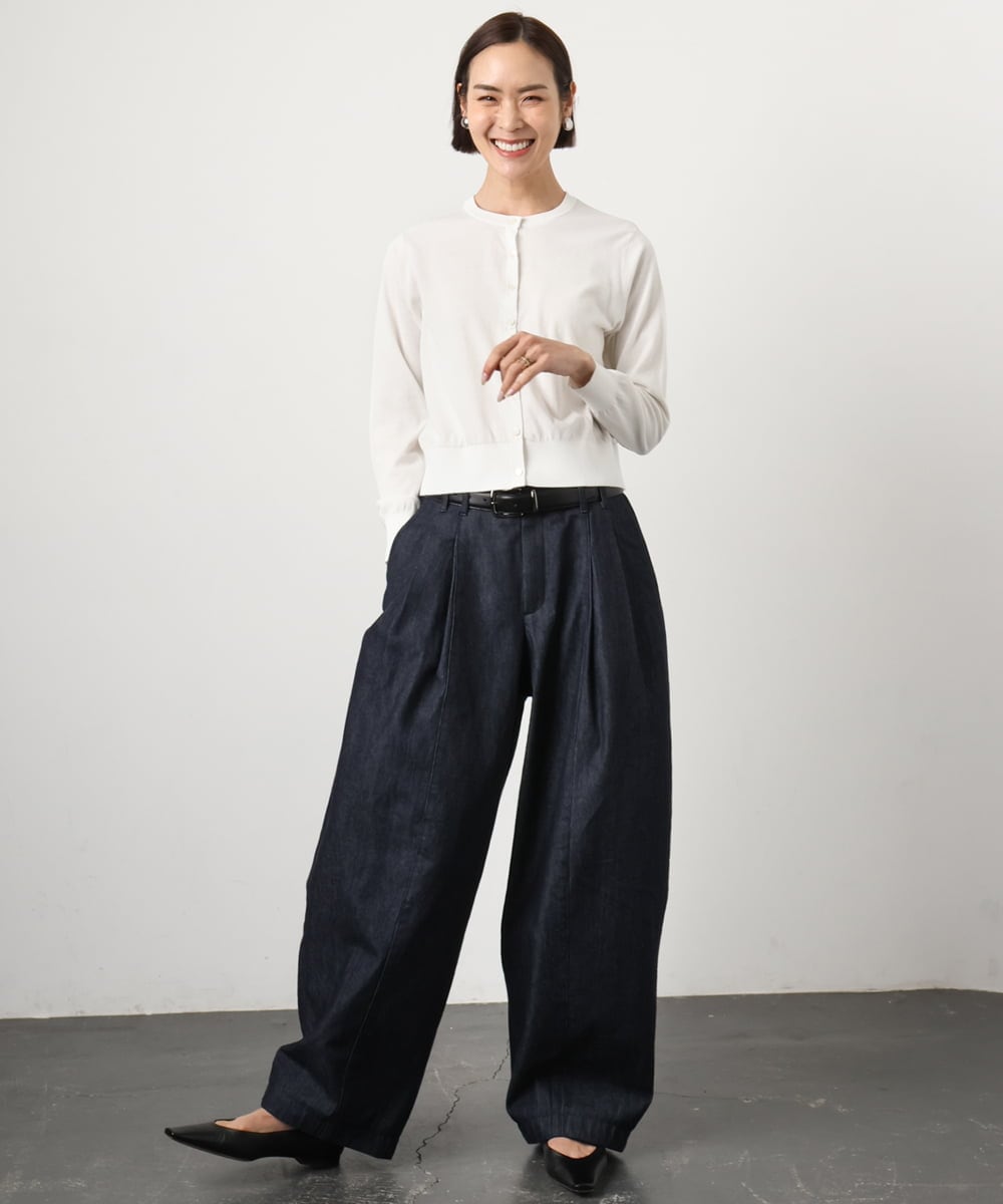 FMSGD24230 MICHEL KLEIN(ミッシェルクラン) [アンサンブル対応]シアーカーディガン アイボリー