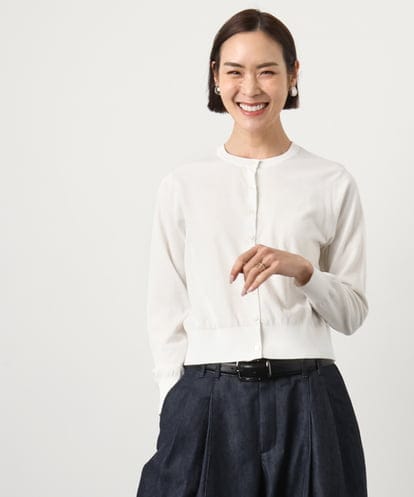 FMSGD24230 MICHEL KLEIN [アンサンブル対応]シアーカーディガン