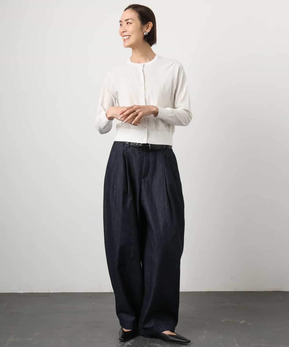 FMSGD24230 MICHEL KLEIN(ミッシェルクラン) [アンサンブル対応]シアーカーディガン アイボリー