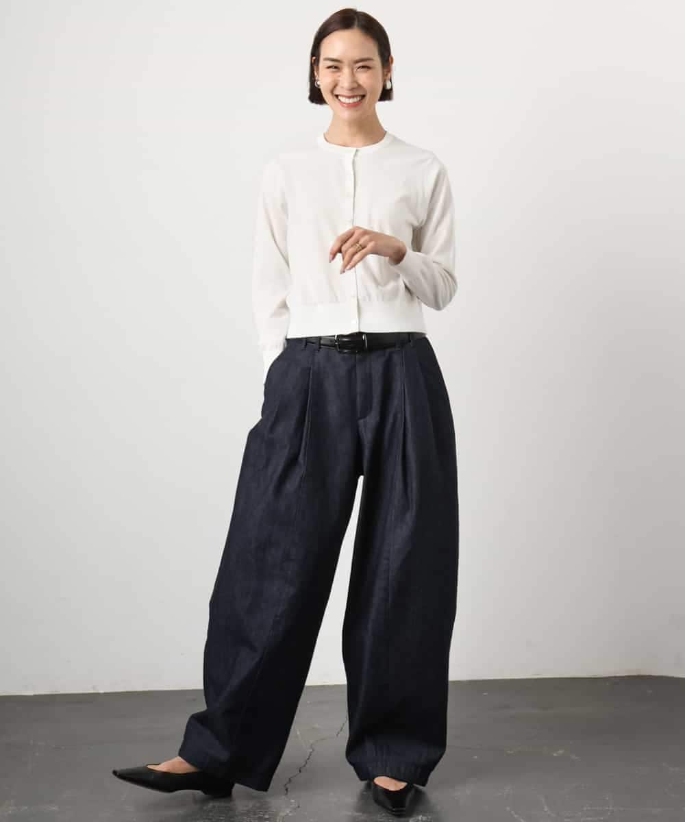 FMSGD24230 MICHEL KLEIN(ミッシェルクラン) [アンサンブル対応]シアーカーディガン アイボリー