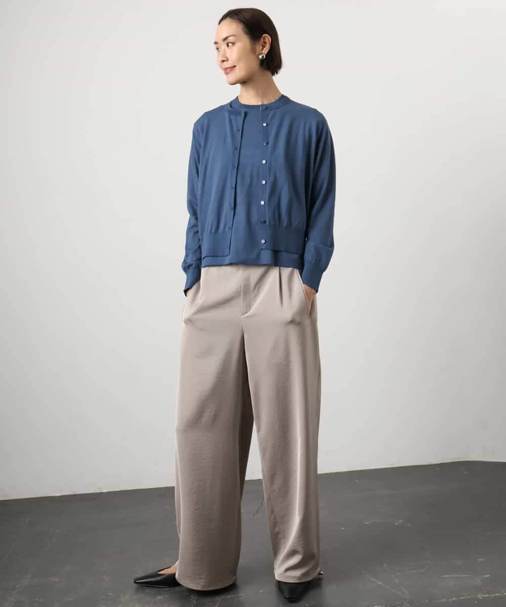 FMSGD24230 MICHEL KLEIN(ミッシェルクラン) [アンサンブル対応]シアーカーディガン アイボリー