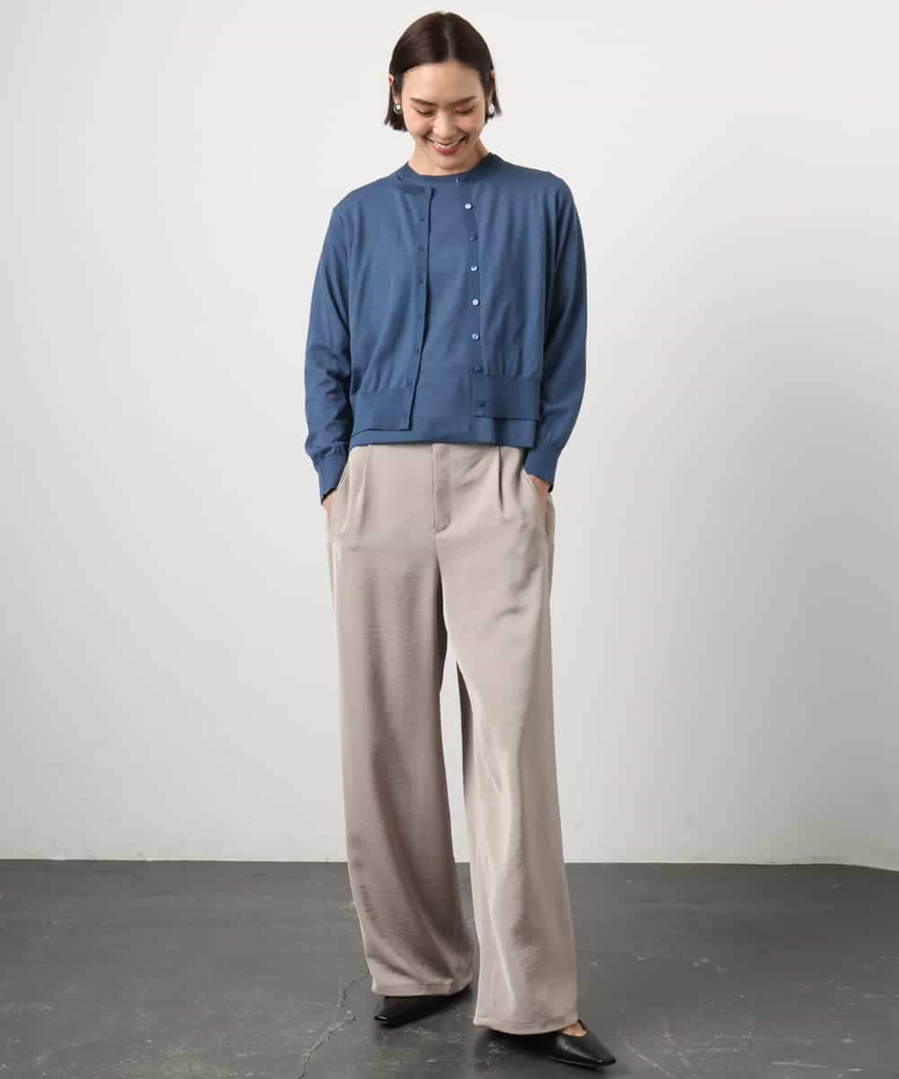 FMSGD24230 MICHEL KLEIN(ミッシェルクラン) [アンサンブル対応]シアーカーディガン アイボリー