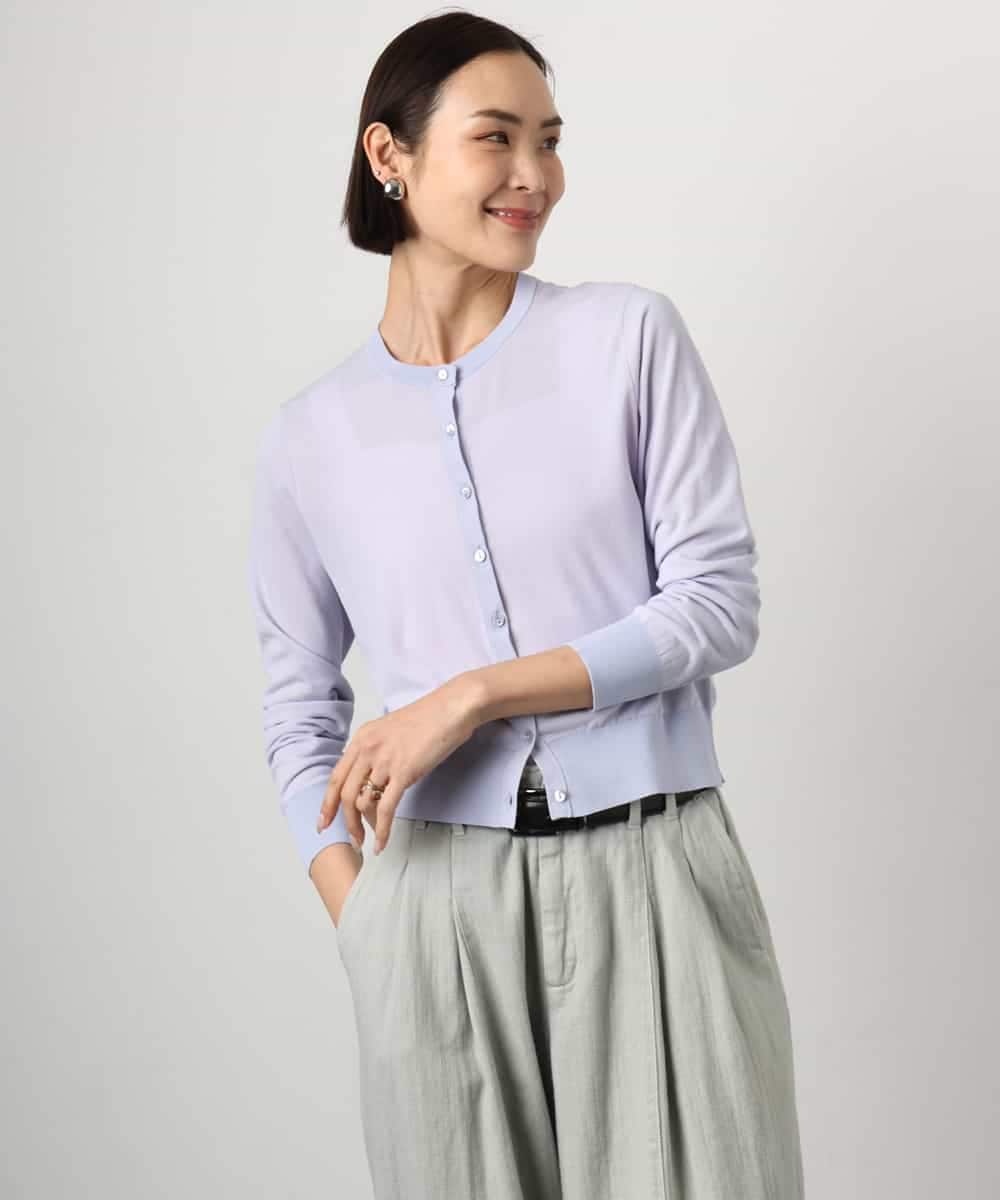 FMSGD24230 MICHEL KLEIN(ミッシェルクラン) [アンサンブル対応]シアーカーディガン アイボリー