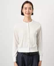 FMSGD24230 MICHEL KLEIN(ミッシェルクラン) [アンサンブル対応]シアーカーディガン アイボリー