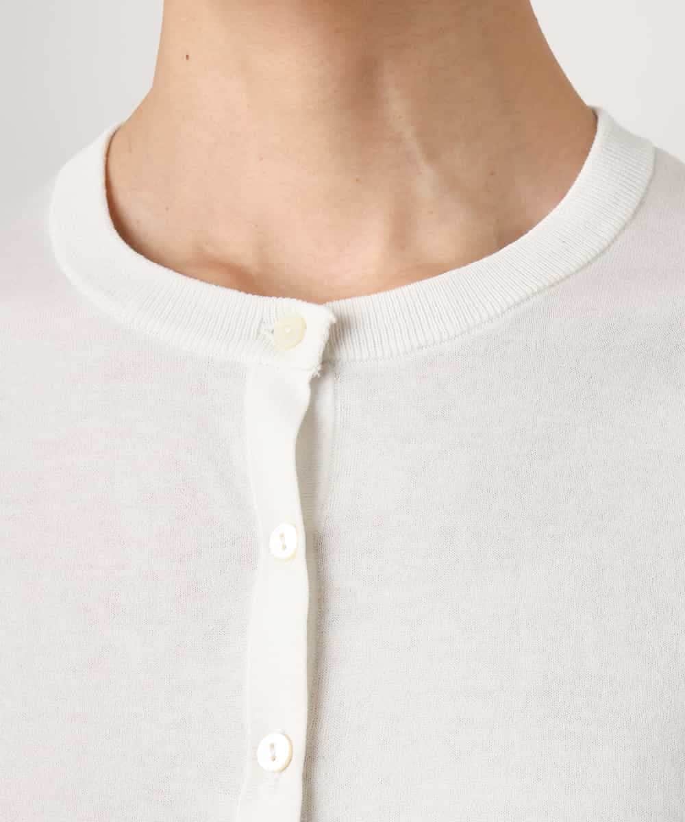 FMSGD24230 MICHEL KLEIN(ミッシェルクラン) [アンサンブル対応]シアーカーディガン アイボリー