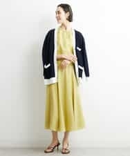FMSGS26230 MICHEL KLEIN(ミッシェルクラン) Vネックメタルボタンロングカーディガン（アンサンブル対応） ネイビー(57)