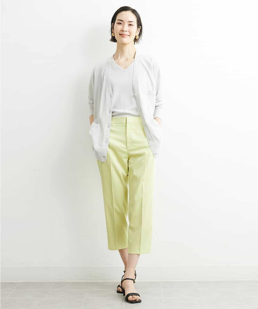 FMSGS26230 MICHEL KLEIN(ミッシェルクラン) Vネックメタルボタンロングカーディガン（アンサンブル対応） ネイビー(57)