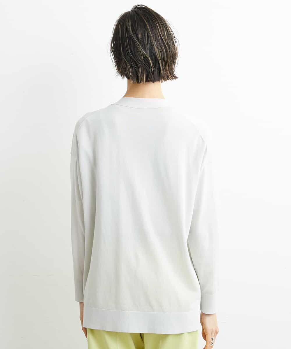 FMSGS26230 MICHEL KLEIN(ミッシェルクラン) Vネックメタルボタンロングカーディガン（アンサンブル対応） ネイビー(57)