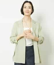 FMSGV28250 MICHEL KLEIN(ミッシェルクラン) ジャケットライクカーディガン ライムグリーン(25)