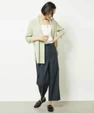 FMSGV28250 MICHEL KLEIN(ミッシェルクラン) ジャケットライクカーディガン ライムグリーン(25)