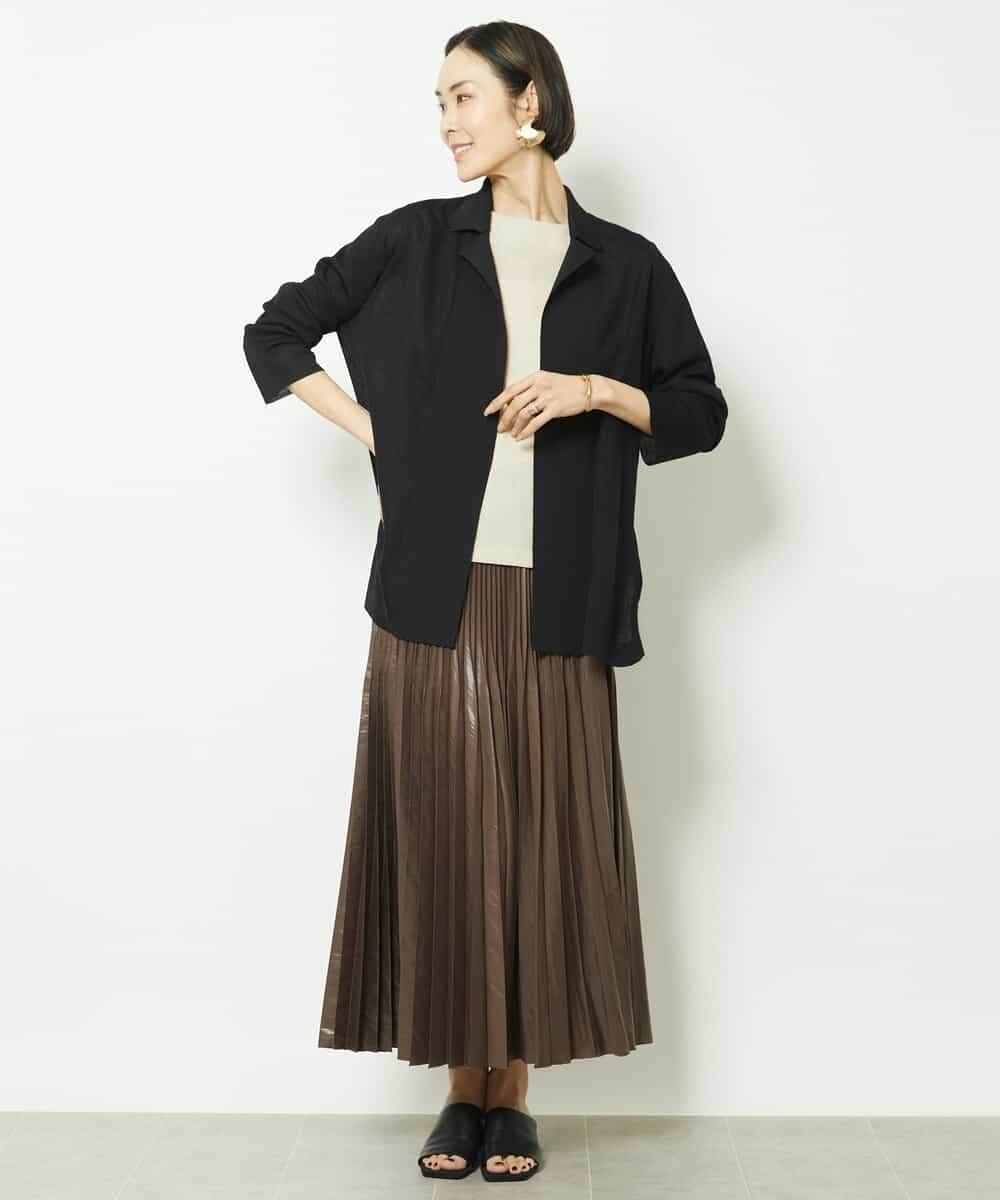 FMSGV28250 MICHEL KLEIN(ミッシェルクラン) ジャケットライクカーディガン ライムグリーン(25)
