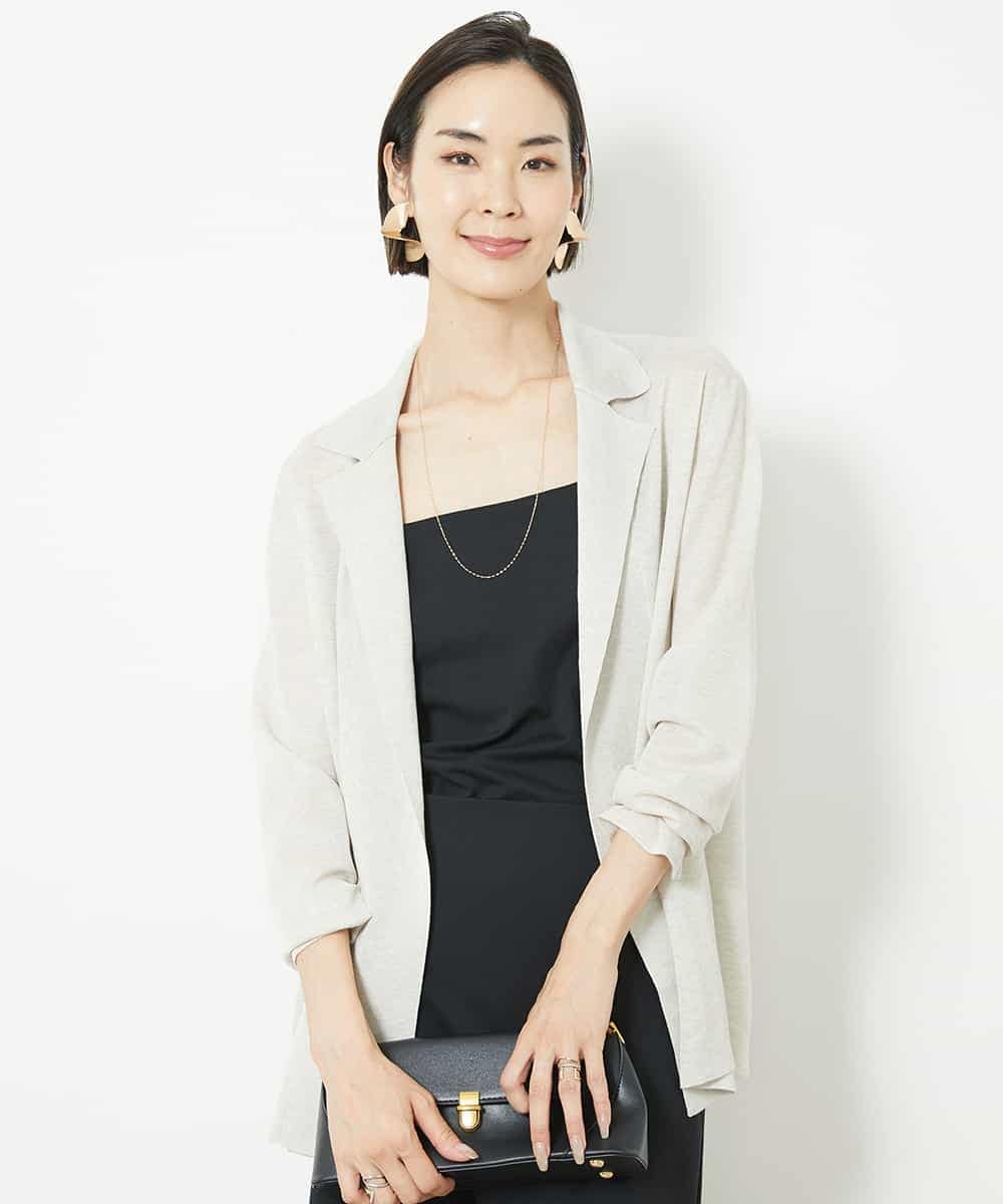 FMSGV28250 MICHEL KLEIN(ミッシェルクラン) ジャケットライクカーディガン ライムグリーン(25)