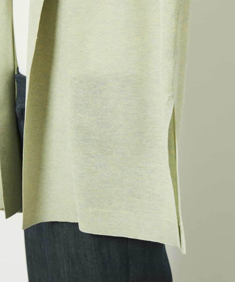 FMSGV28250 MICHEL KLEIN(ミッシェルクラン) ジャケットライクカーディガン ライムグリーン(25)