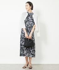 FMSGV32230 MICHEL KLEIN(ミッシェルクラン) ドライタッチシアーカーディガン ライトブルー(53)