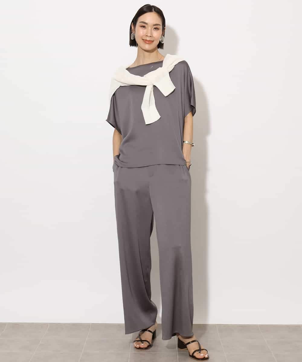 FMSHA01240 MICHEL KLEIN(ミッシェルクラン) [ホールガーメント]メッシュカーディガン ネイビー
