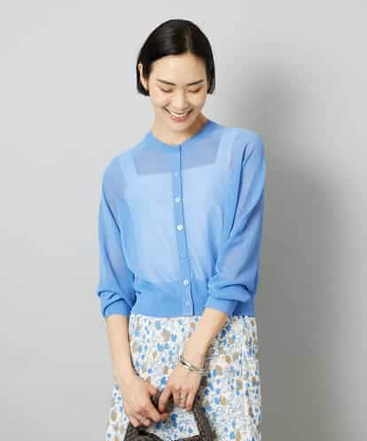 FMSHD01230 MICHEL KLEIN ホールガーメント®シアークルーネックカーディガン