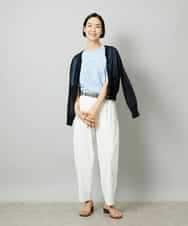 FMSHD01230 MICHEL KLEIN(ミッシェルクラン) ホールガーメント®シアークルーネックカーディガン ブラック