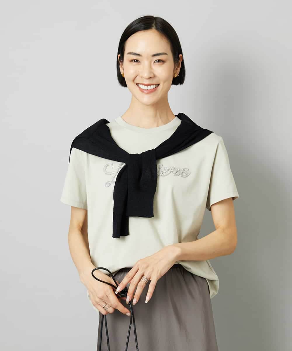 FMSHD01230 MICHEL KLEIN(ミッシェルクラン) ホールガーメント®シアークルーネックカーディガン ブラック