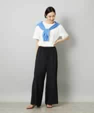 FMSHD01230 MICHEL KLEIN(ミッシェルクラン) ホールガーメント®シアークルーネックカーディガン ブラック