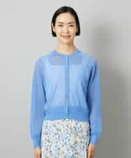 FMSHD01230 MICHEL KLEIN(ミッシェルクラン) ホールガーメント®シアークルーネックカーディガン ブラック