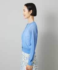 FMSHD01230 MICHEL KLEIN(ミッシェルクラン) ホールガーメント®シアークルーネックカーディガン ブラック