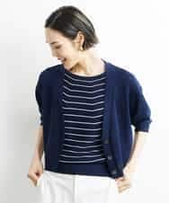 FMSHS25230 MICHEL KLEIN(ミッシェルクラン) ホールガーメント（R）Vネックカーディガン（アンサンブル対応／WEB限定カラーあり） ネイビー(58)WEB限定カラー