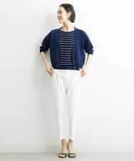FMSHS25230 MICHEL KLEIN(ミッシェルクラン) ホールガーメント（R）Vネックカーディガン（アンサンブル対応／WEB限定カラーあり） ネイビー(58)WEB限定カラー