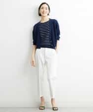 FMSHS25230 MICHEL KLEIN(ミッシェルクラン) ホールガーメント（R）Vネックカーディガン（アンサンブル対応／WEB限定カラーあり） ネイビー(58)WEB限定カラー