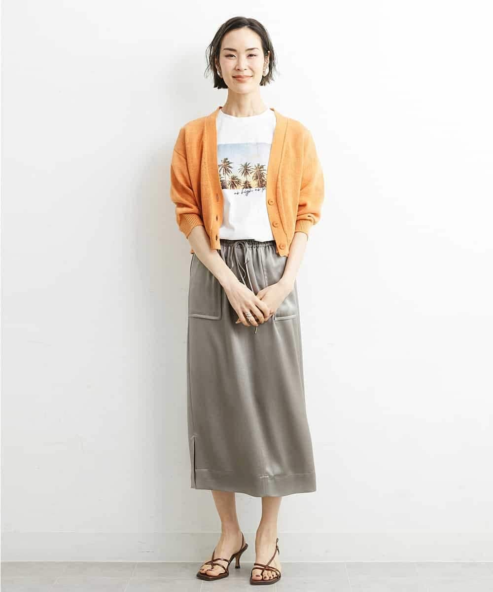 FMSHS25230 MICHEL KLEIN(ミッシェルクラン) ホールガーメント（R）Vネックカーディガン（アンサンブル対応／WEB限定カラーあり） ネイビー(58)WEB限定カラー
