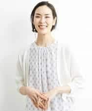 FMSHS25230 MICHEL KLEIN(ミッシェルクラン) ホールガーメント（R）Vネックカーディガン（アンサンブル対応／WEB限定カラーあり） ネイビー(58)WEB限定カラー