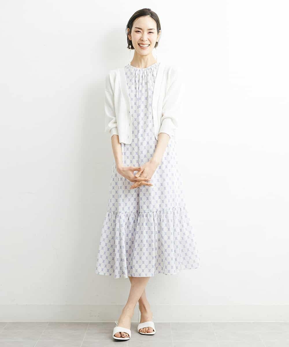 FMSHS25230 MICHEL KLEIN(ミッシェルクラン) ホールガーメント（R）Vネックカーディガン（アンサンブル対応／WEB限定カラーあり） ネイビー(58)WEB限定カラー