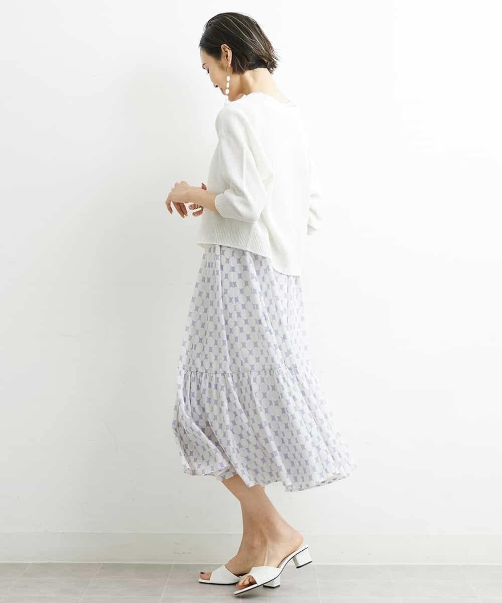 FMSHS25230 MICHEL KLEIN(ミッシェルクラン) ホールガーメント（R）Vネックカーディガン（アンサンブル対応／WEB限定カラーあり） ネイビー(58)WEB限定カラー