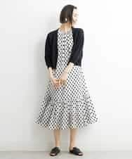 FMSHS25230 MICHEL KLEIN(ミッシェルクラン) ホールガーメント（R）Vネックカーディガン（アンサンブル対応／WEB限定カラーあり） ネイビー(58)WEB限定カラー