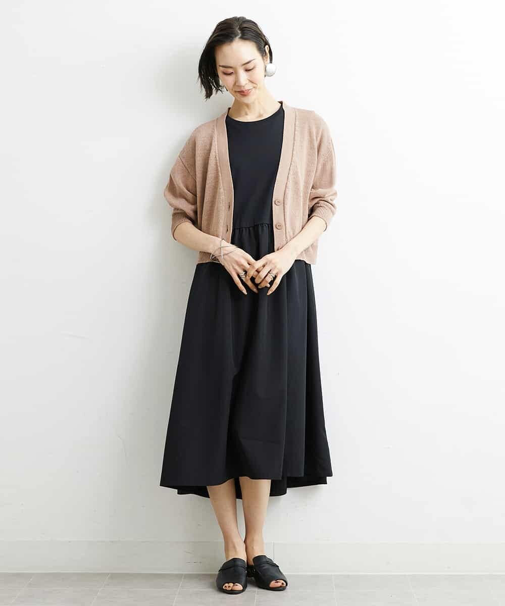 FMSHS25230 MICHEL KLEIN(ミッシェルクラン) ホールガーメント（R）Vネックカーディガン（アンサンブル対応／WEB限定カラーあり） ネイビー(58)WEB限定カラー