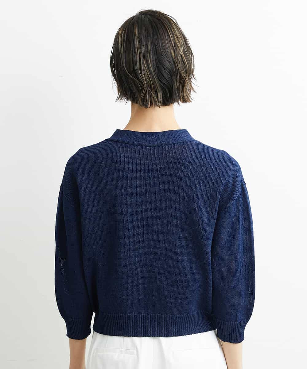 FMSHS25230 MICHEL KLEIN(ミッシェルクラン) ホールガーメント（R）Vネックカーディガン（アンサンブル対応／WEB限定カラーあり） ネイビー(58)WEB限定カラー