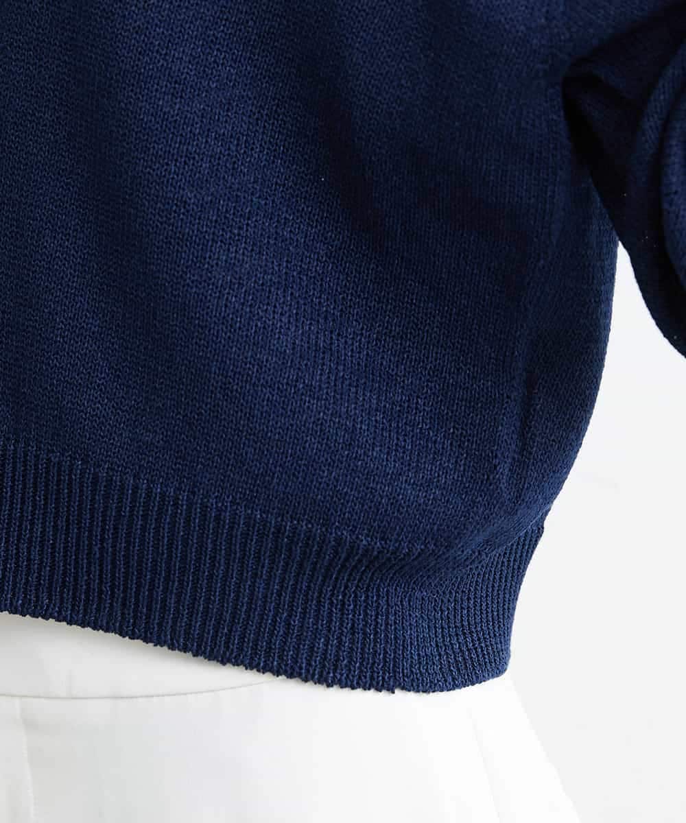FMSHS25230 MICHEL KLEIN(ミッシェルクラン) ホールガーメント（R）Vネックカーディガン（アンサンブル対応／WEB限定カラーあり） ネイビー(58)WEB限定カラー