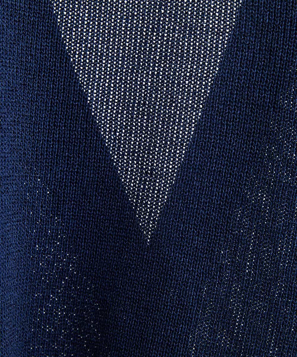 FMSHS25230 MICHEL KLEIN(ミッシェルクラン) ホールガーメント（R）Vネックカーディガン（アンサンブル対応／WEB限定カラーあり） ネイビー(58)WEB限定カラー