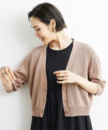 FMSHS25230 MICHEL KLEIN ホールガーメント（R）Vネックカーディガン（アンサンブル対応／WEB限定カラーあり）