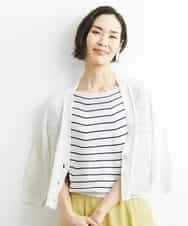 FMSHS25230 MICHEL KLEIN(ミッシェルクラン) ホールガーメント（R）Vネックカーディガン（アンサンブル対応／WEB限定カラーあり） ホワイト(90)