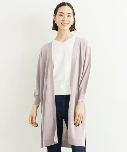 FMSHS70180 MICHEL KLEIN ◆受注生産につき返品・交換・キャンセル不可◆ホールガーメント(R)ロングニットカーディガン
