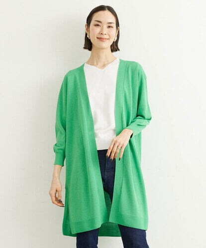 FMSHS70180 MICHEL KLEIN ◆受注生産につき返品・交換・キャンセル不可◆ホールガーメント(R)ロングニットカーディガン