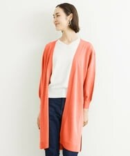 FMSHS70180 MICHEL KLEIN(ミッシェルクラン) ◆受注生産につき返品・交換・キャンセル不可◆ホールガーメント(R)ロングニットカーディガン フレッシュグリーン(35)