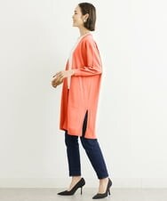 FMSHS70180 MICHEL KLEIN(ミッシェルクラン) ◆受注生産につき返品・交換・キャンセル不可◆ホールガーメント(R)ロングニットカーディガン フレッシュグリーン(35)
