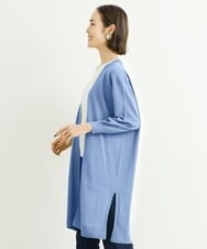 FMSHS70180 MICHEL KLEIN(ミッシェルクラン) ◆受注生産につき返品・交換・キャンセル不可◆ホールガーメント(R)ロングニットカーディガン フレッシュグリーン(35)